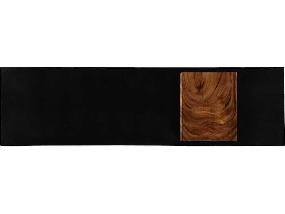 Phillips Collection Slant Rectangular Metal Natural Black Brown Console Table