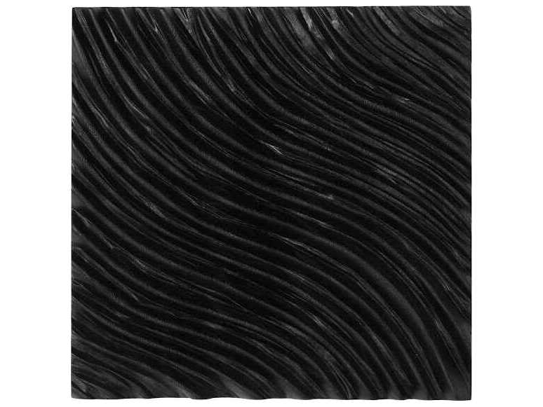 Phillips Collection Black Wave Carved Wall Tile
