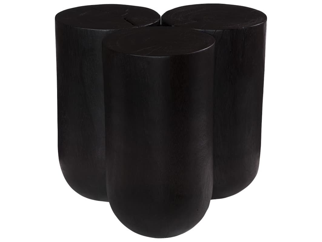 Phillips Collection Round Wood Black End Table