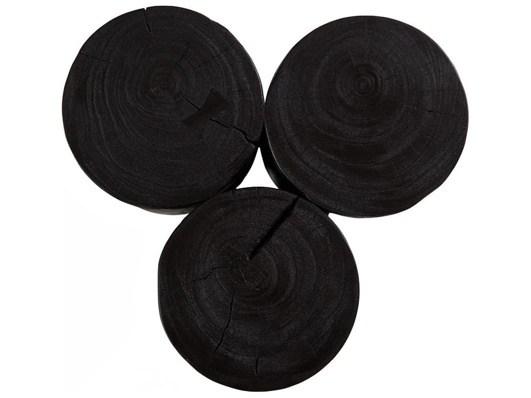 Phillips Collection Round Wood Black End Table