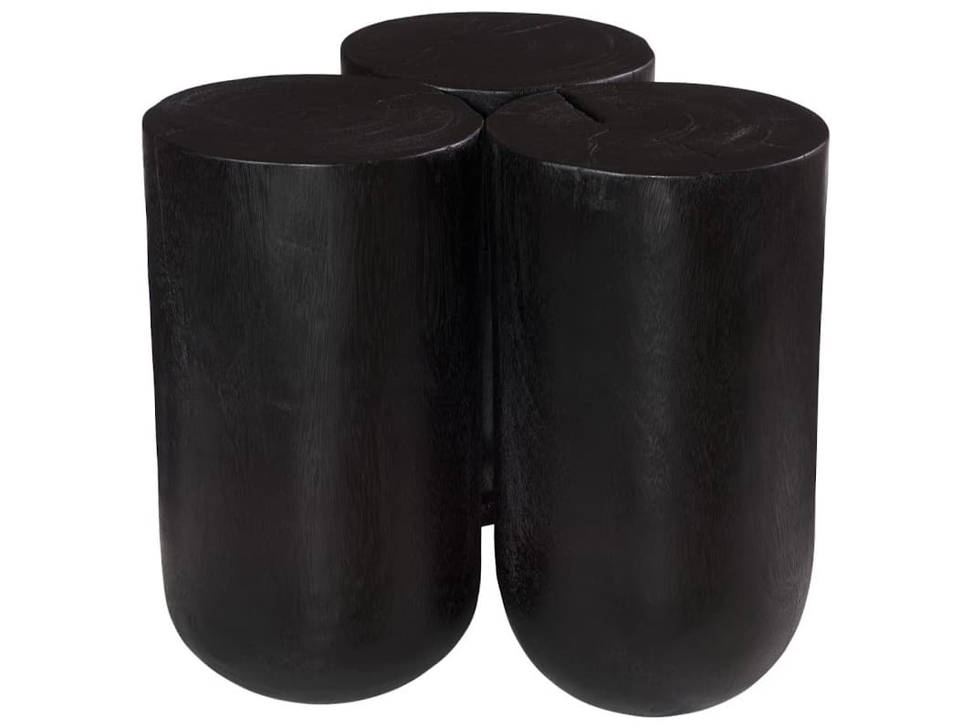 Phillips Collection Round Wood Black End Table