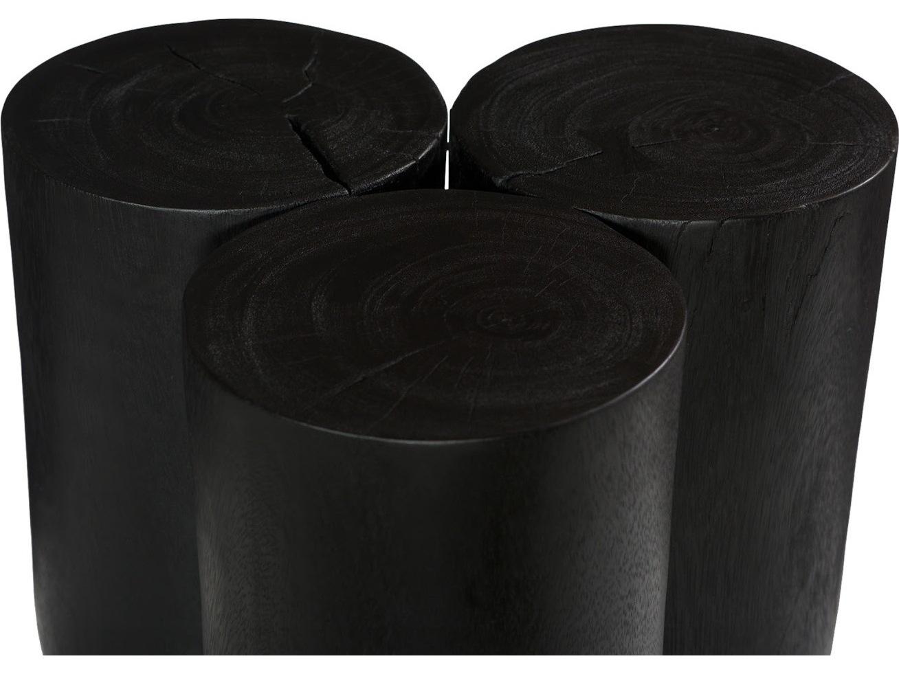 Phillips Collection Round Wood Black End Table