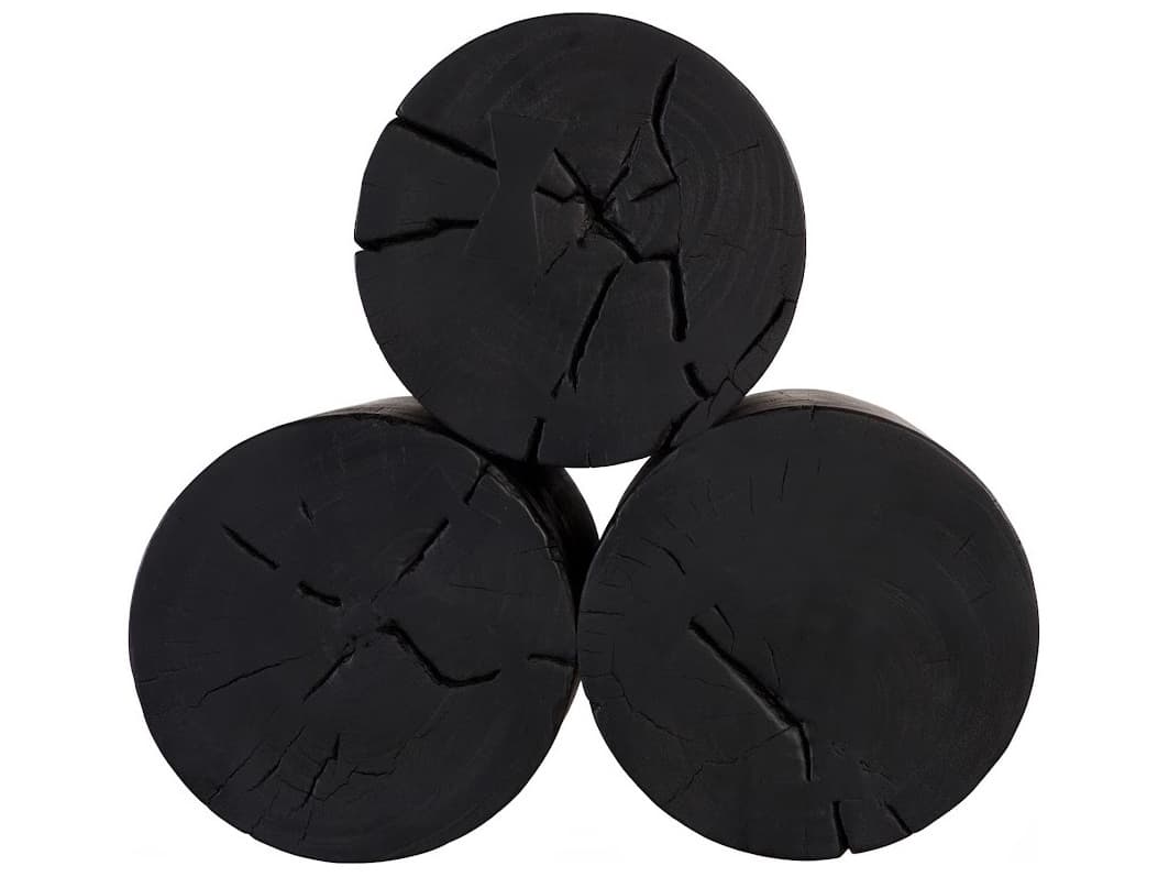 Phillips Collection Round Wood Black End Table