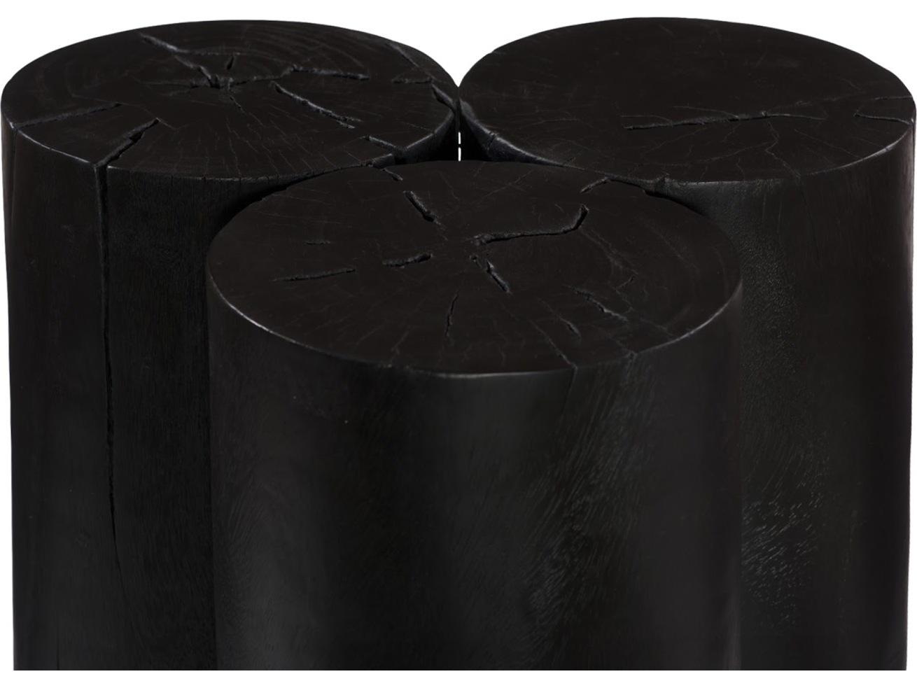 Phillips Collection Round Wood Black End Table