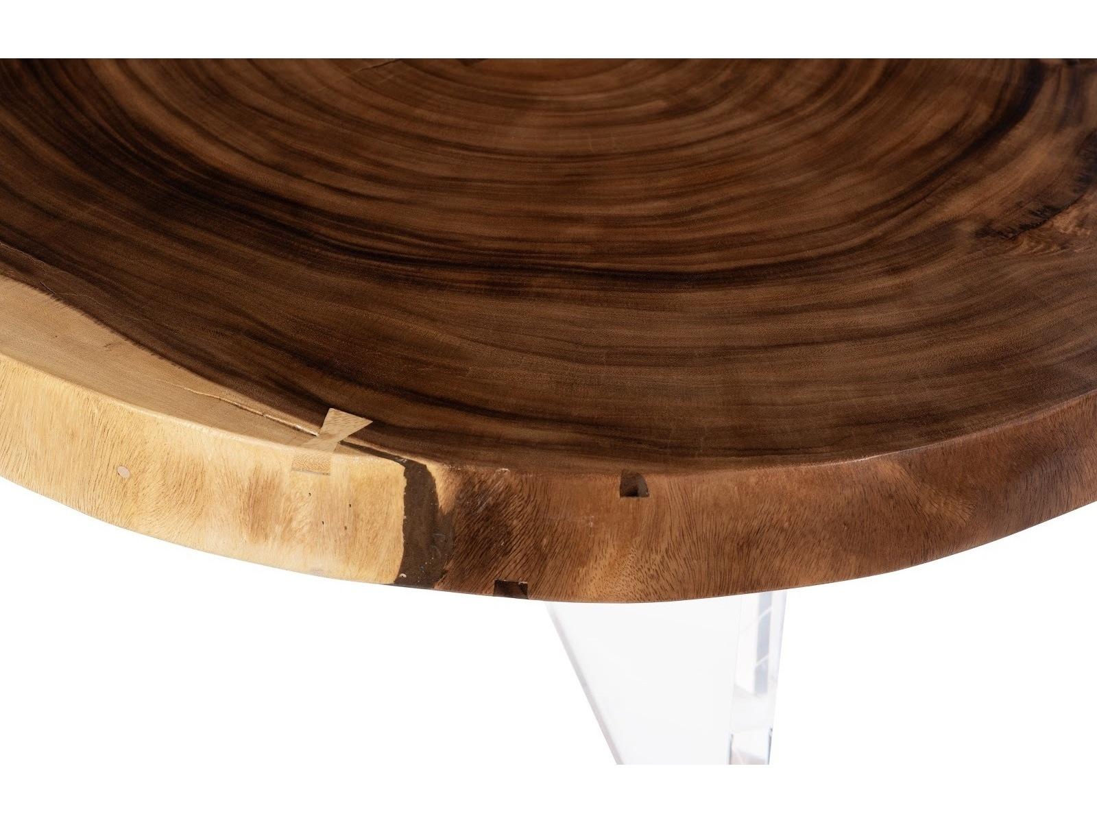 Phillips Collection Round Wood Brown Natural Coffee Table