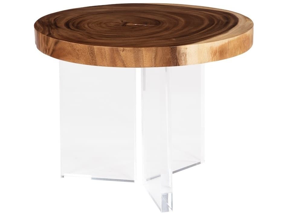 Phillips Collection Round Wood Brown Natural Coffee Table