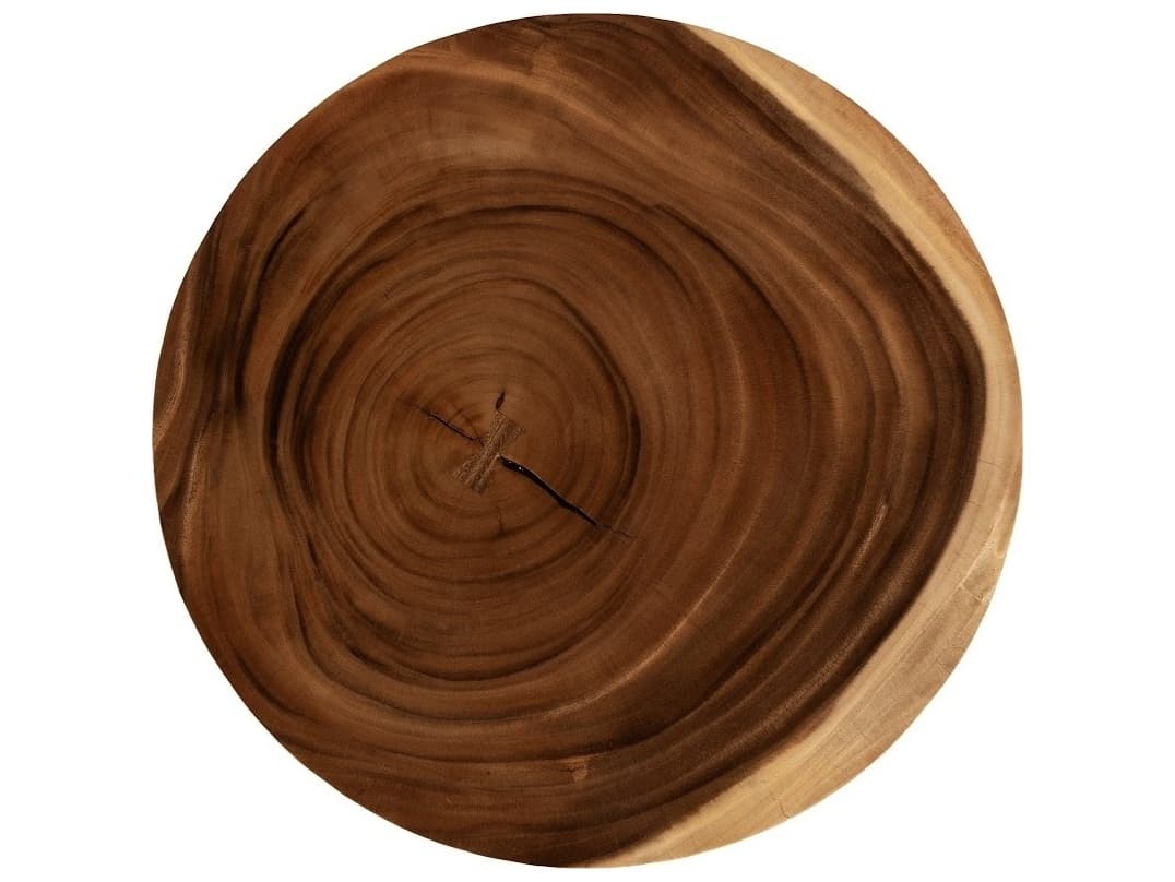 Phillips Collection Round Wood Brown Natural Coffee Table
