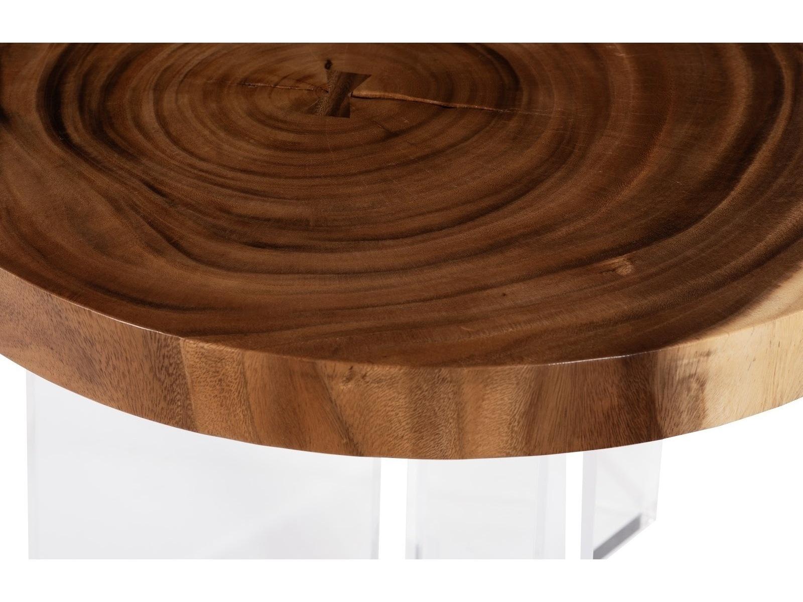 Phillips Collection Round Wood Brown Natural Coffee Table