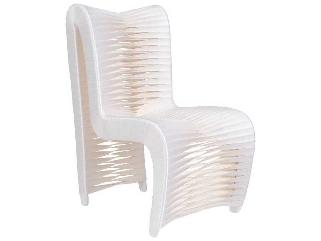 Phillips Collection White Upholstered Side Dining Chair