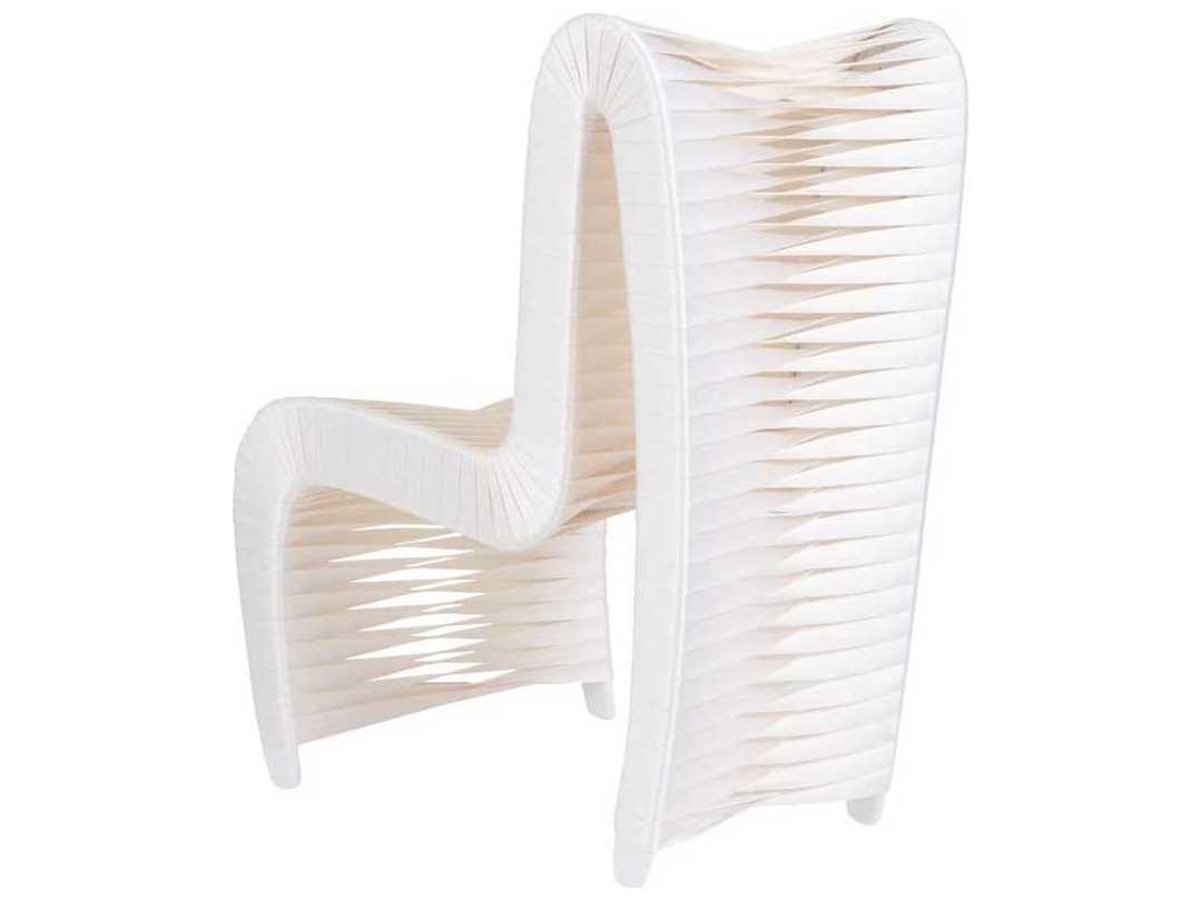 Phillips Collection White Upholstered Side Dining Chair