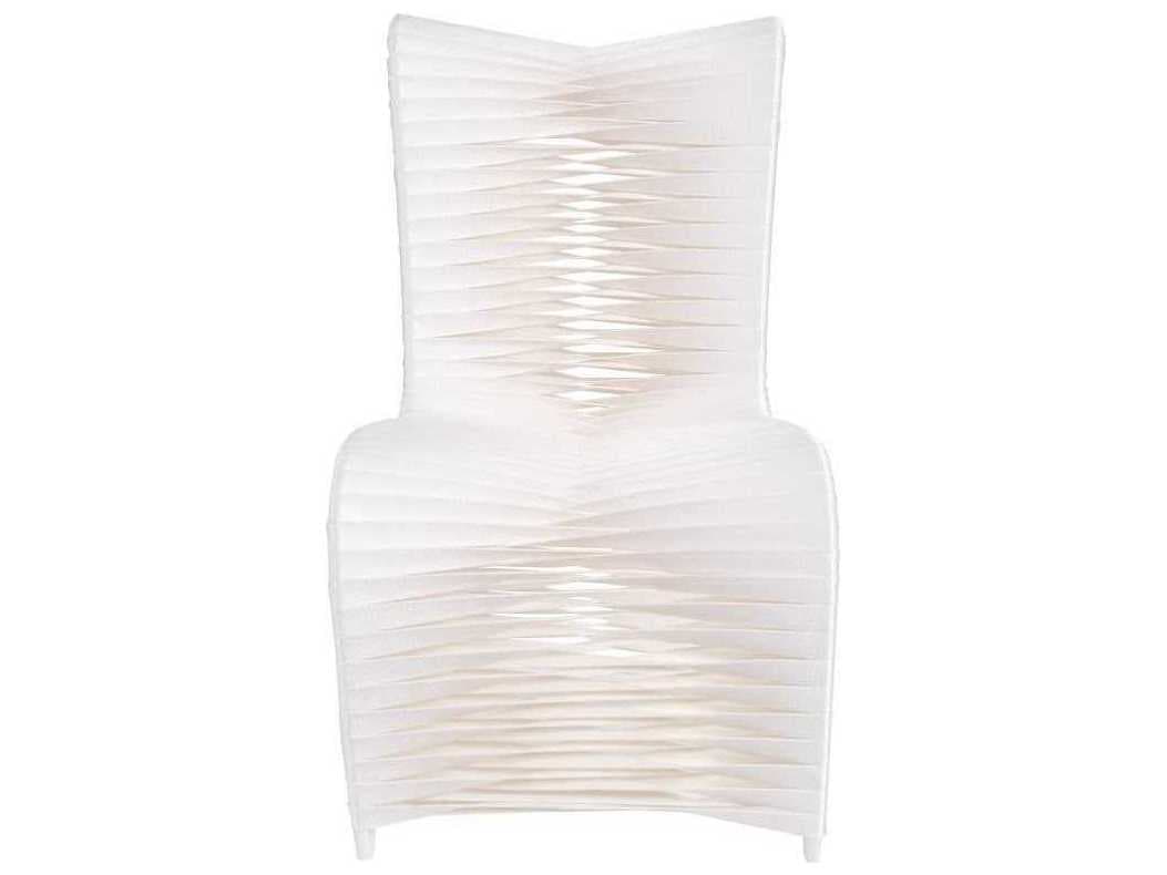 Phillips Collection White Upholstered Side Dining Chair