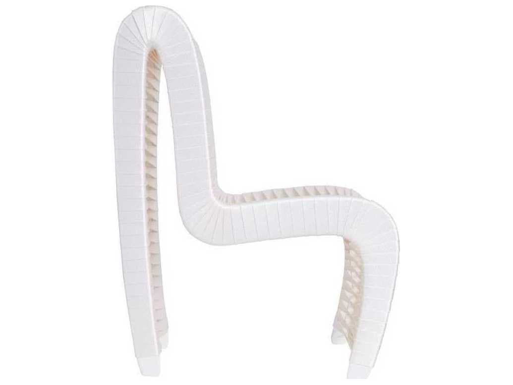 Phillips Collection White Upholstered Side Dining Chair