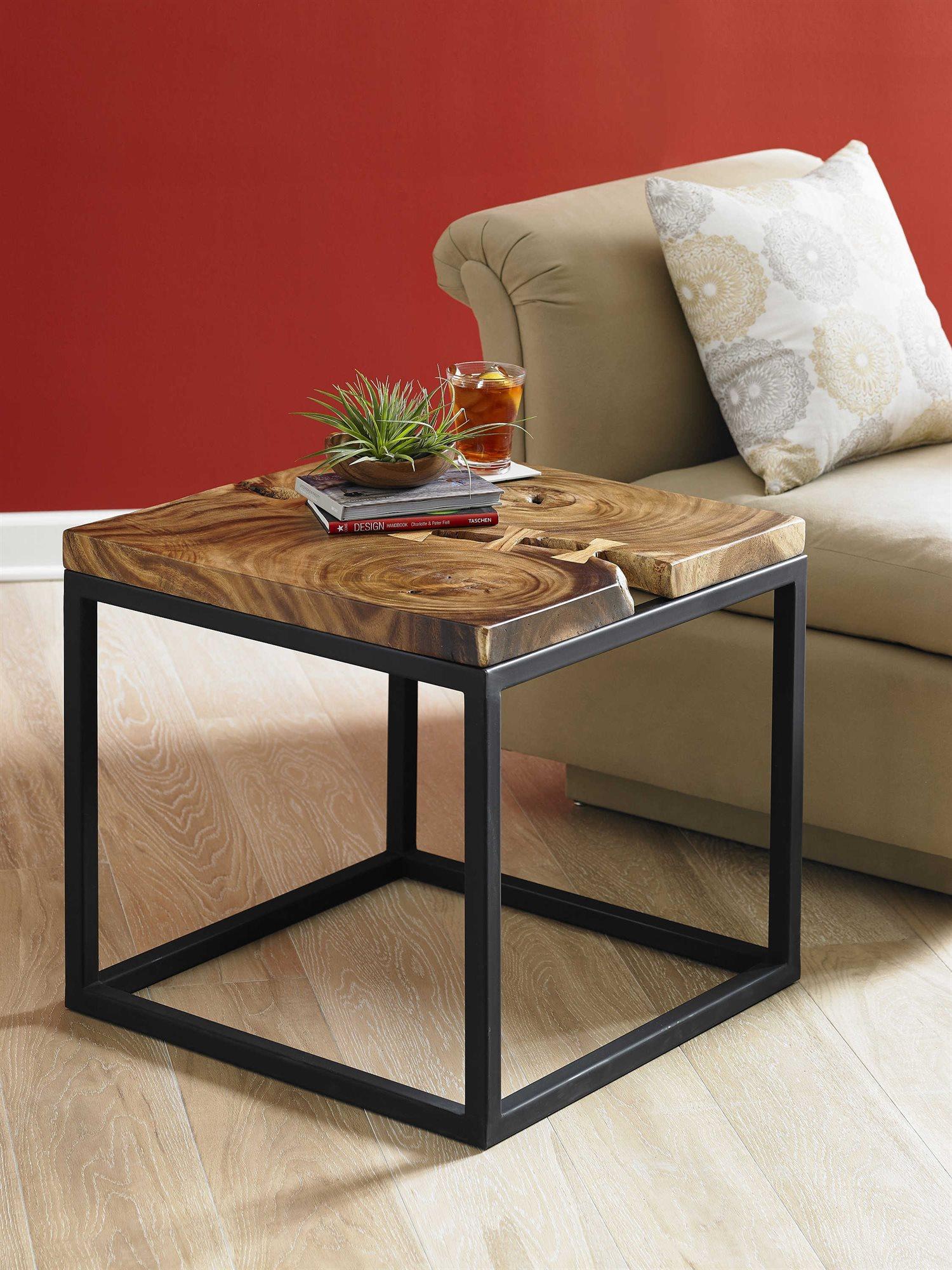 Phillips Collection Square Wood Brown End Table