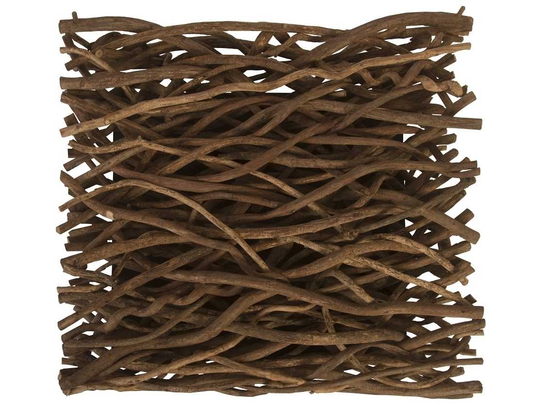 Phillips Collection Square Glass Brown Coffee Table