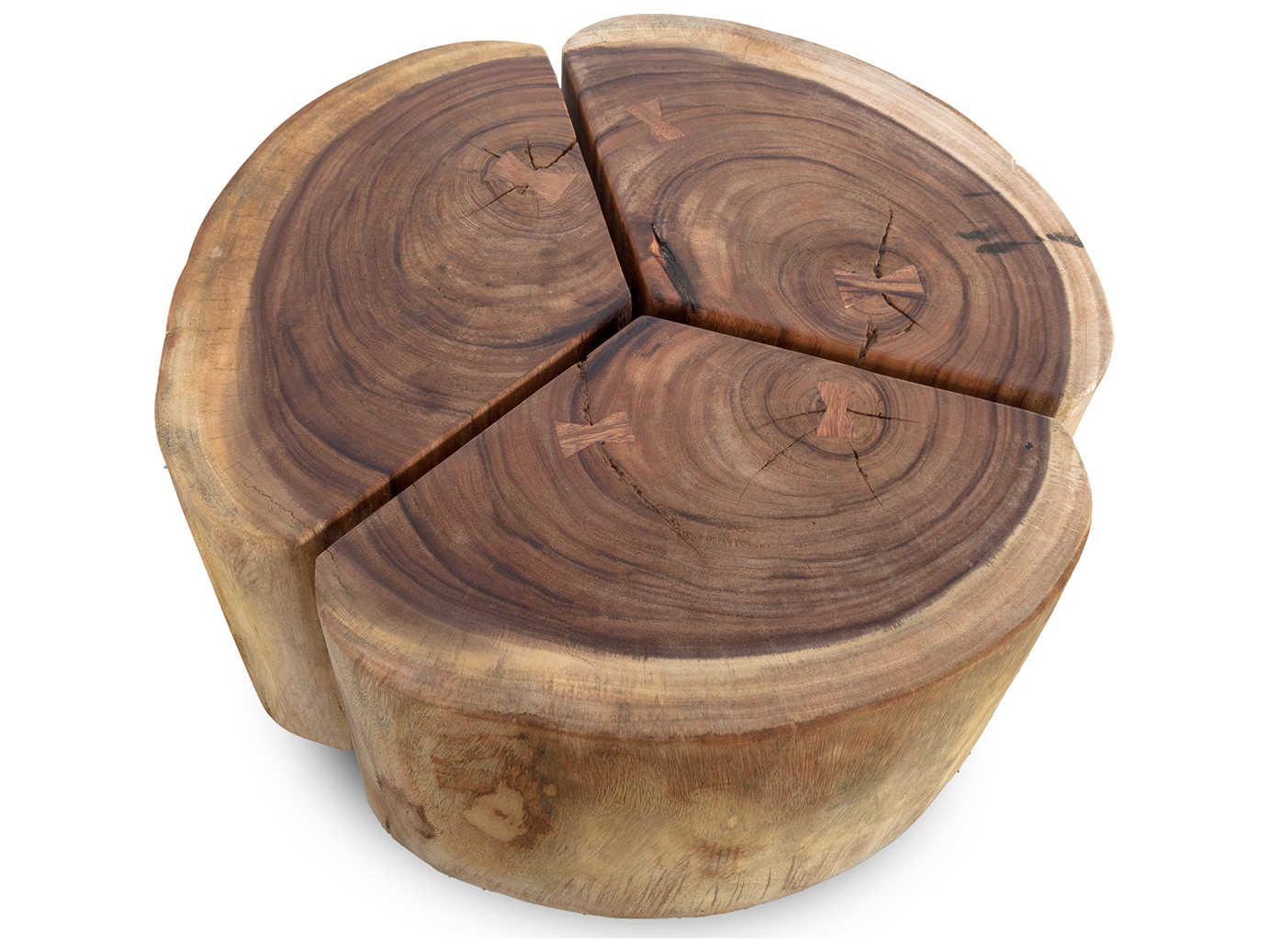 Phillips Collection Clover Round Wood Natural Coffee Table