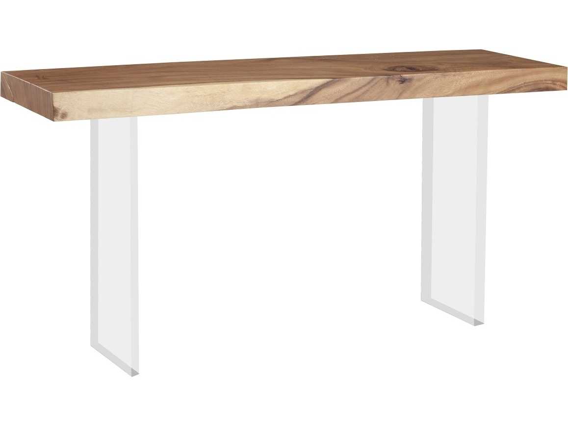 Phillips Collection Rectangular Wood Clear Brown Console Table