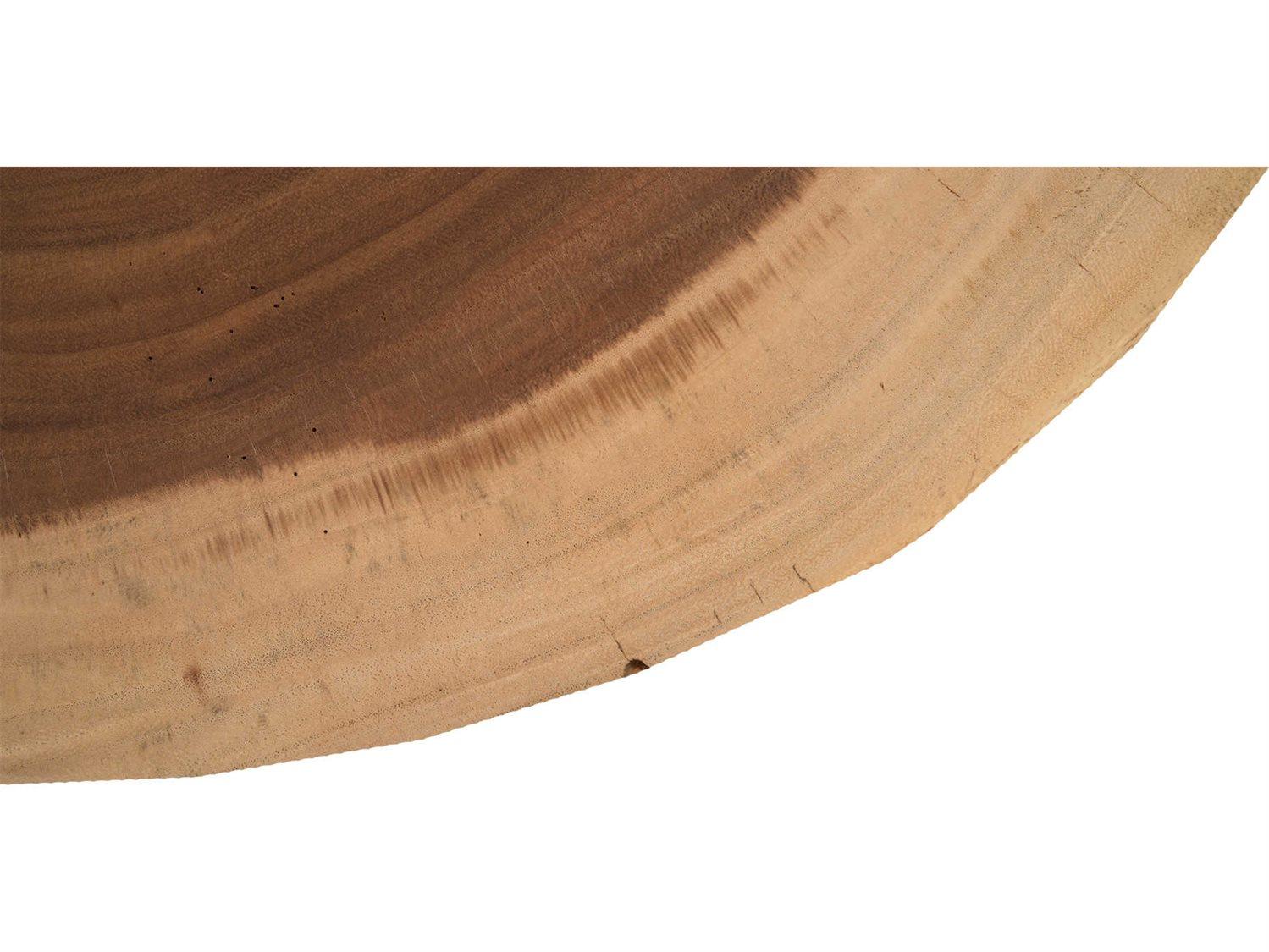 Phillips Collection Grey Brown Round Wood Bar Table