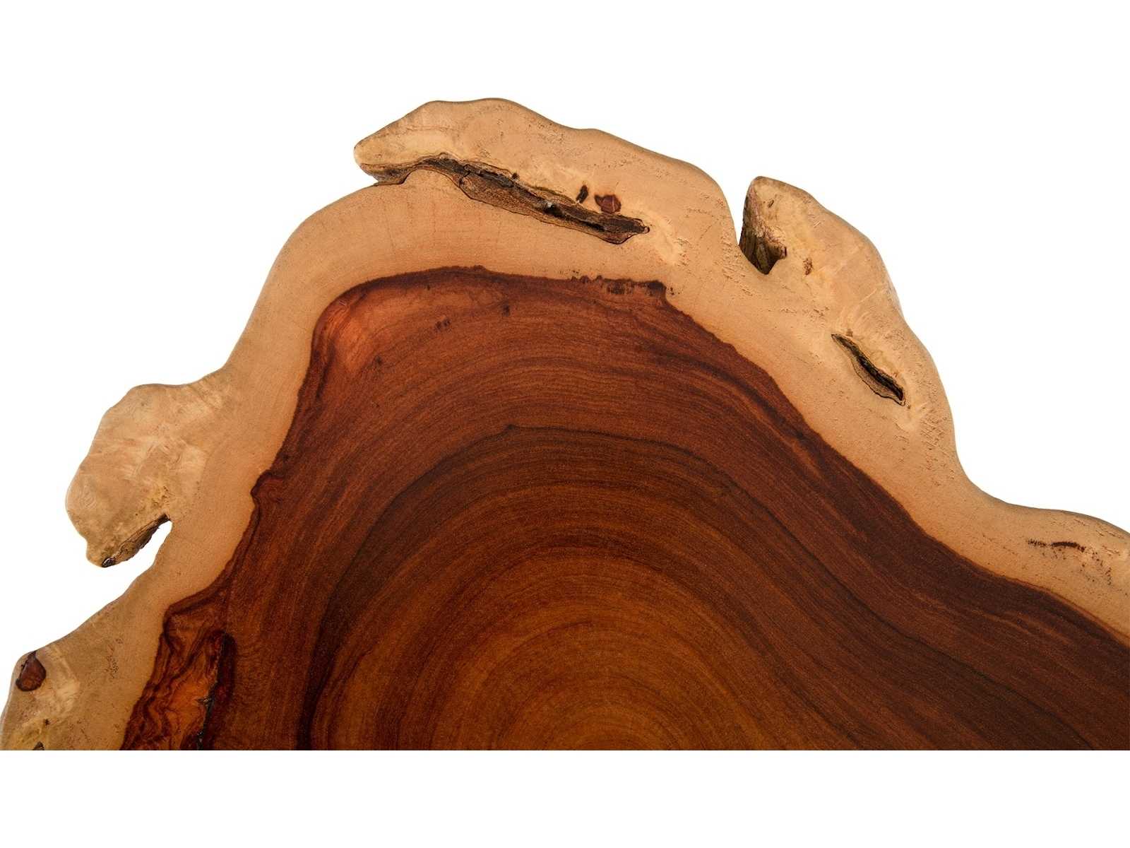 Phillips Collection Round Wood Natural Brown Black End Table