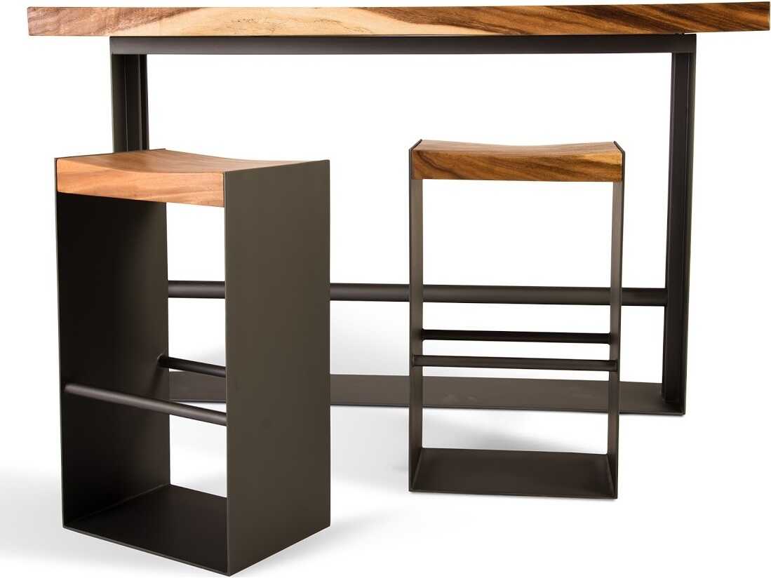 Phillips Collection Natural Rectangular Wood Bar Table