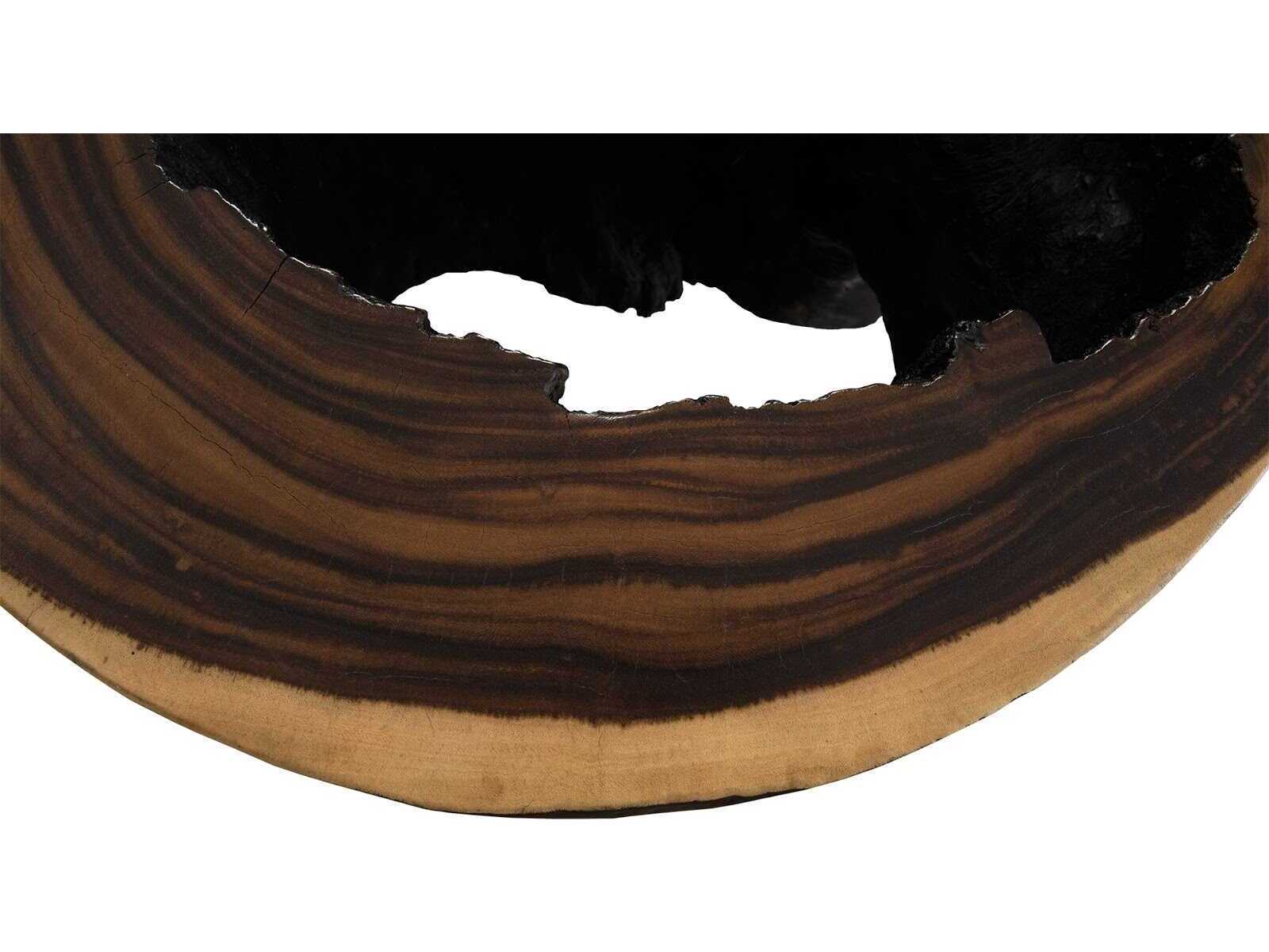 Phillips Collection Round Wood Natural Charred End Table