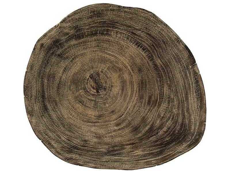 Phillips Collection Oval Wood Grey Stone Coffee Table