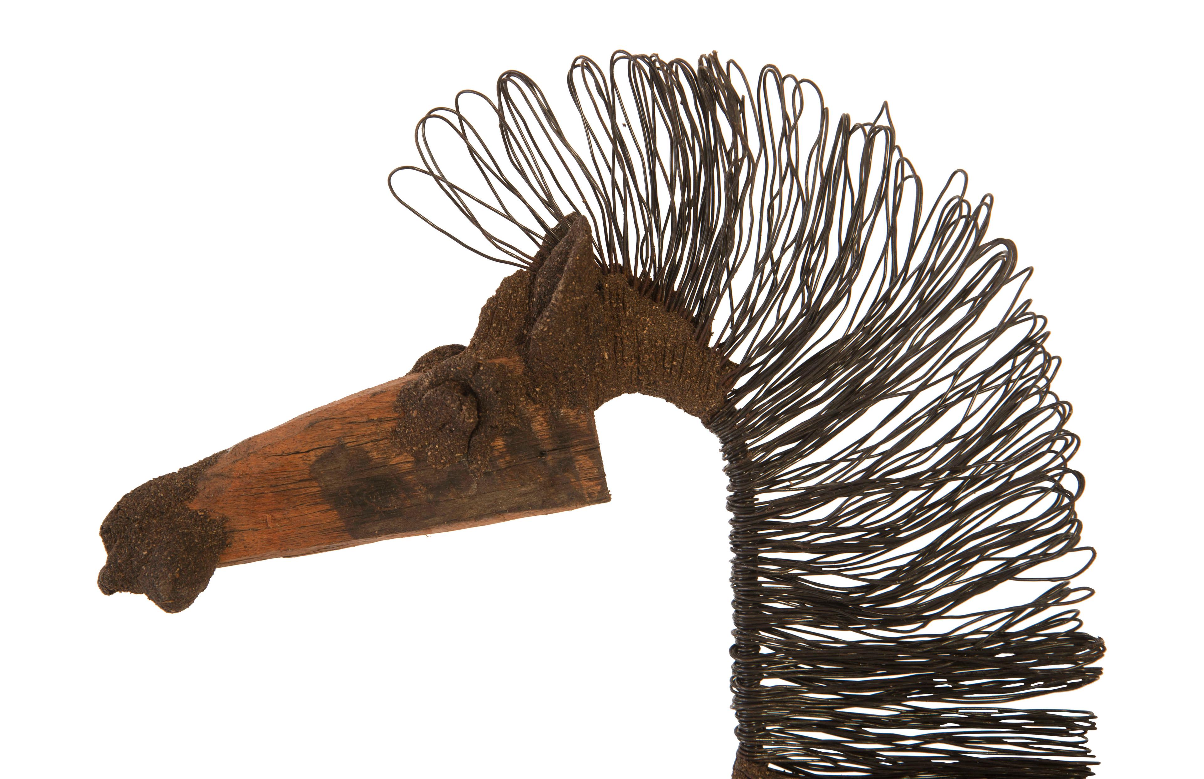 Phillips Collection Wire Horse Brown Black Sculpture