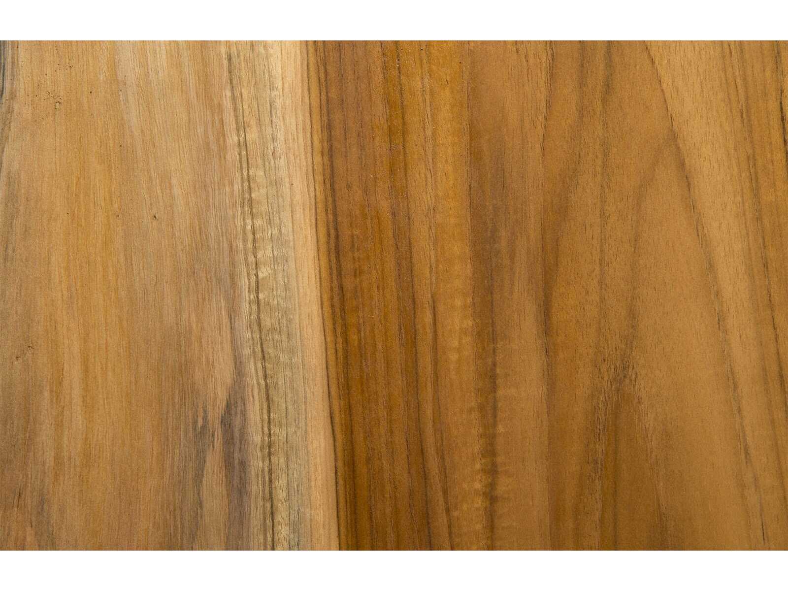 Phillips Collection Rectangular Metal Iron Teak Wood Console Table