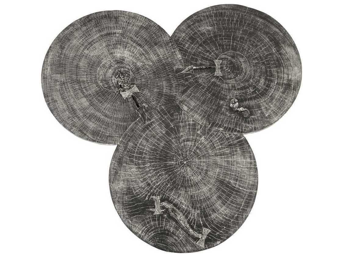 Phillips Collection Wood Grey Stone Coffee Table