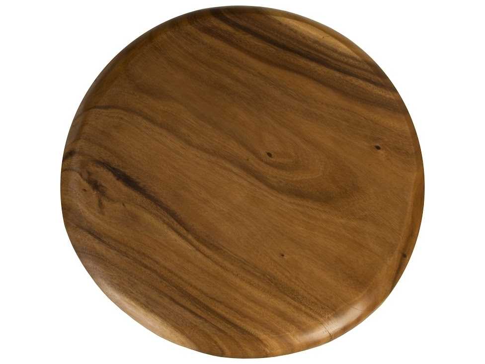 Phillips Collection Brown Black Round Wood Bar Table