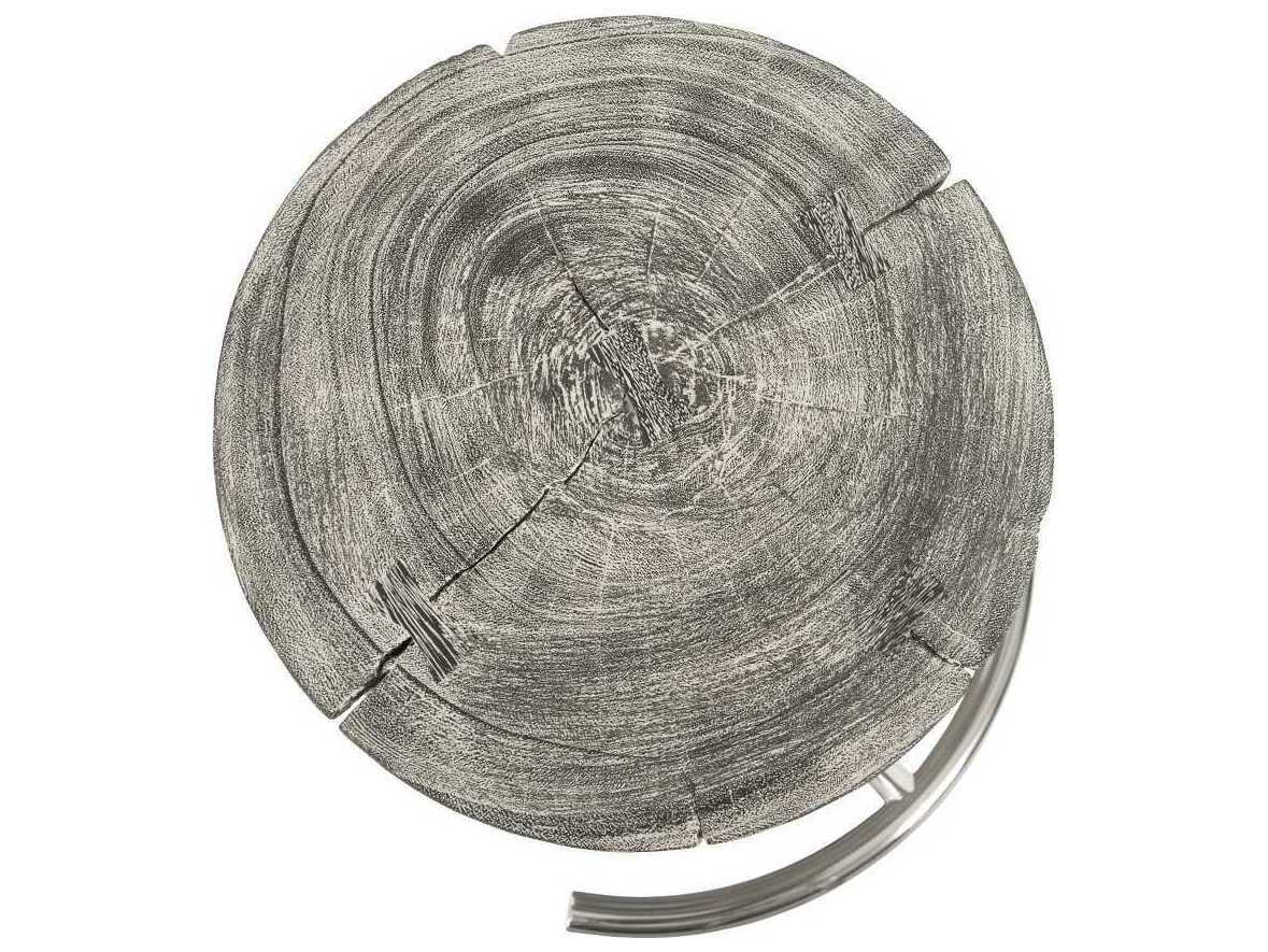 Phillips Collection Butterfly Grey Stone Acacia Wood Bar Stool