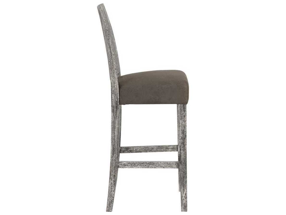 Phillips Collection Grey Stone Upholstered Bar Stool
