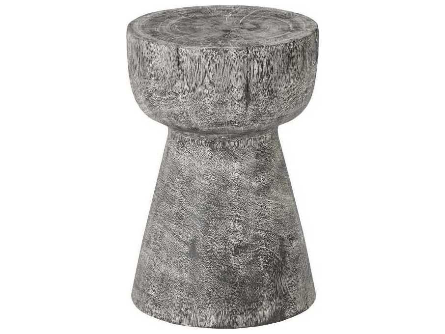 Phillips Collection Gray Stone Accent Stool