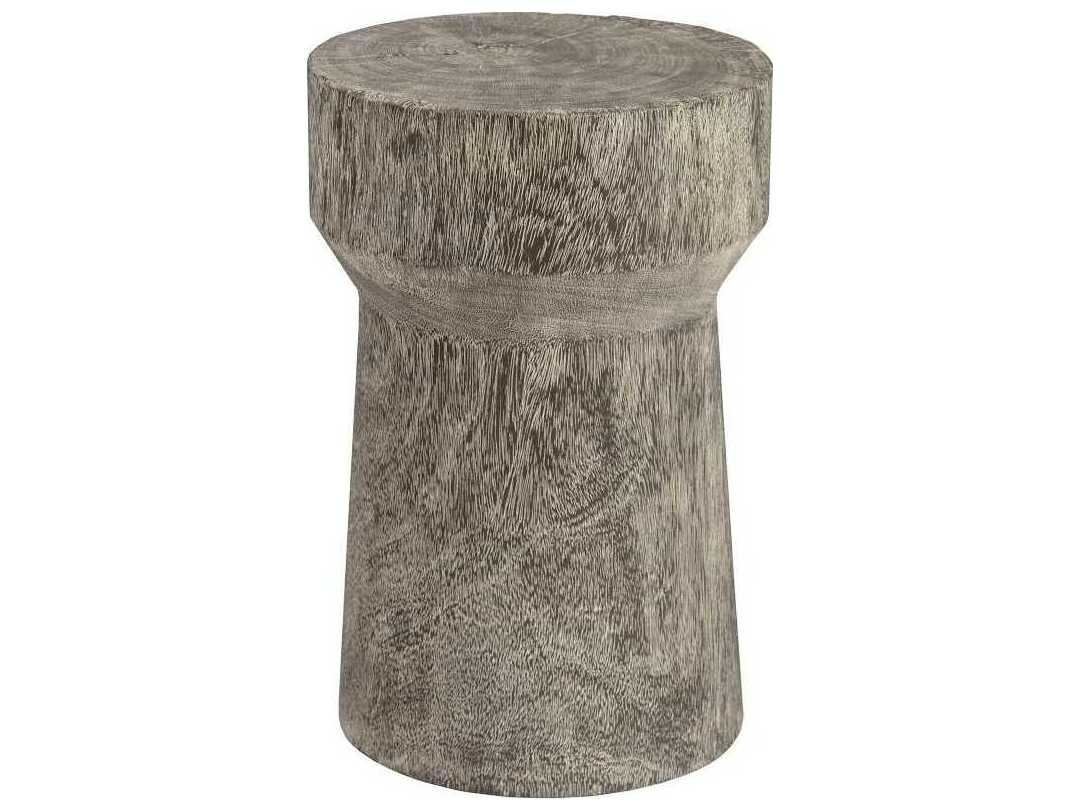 Phillips Collection Gray Stone Accent Stool