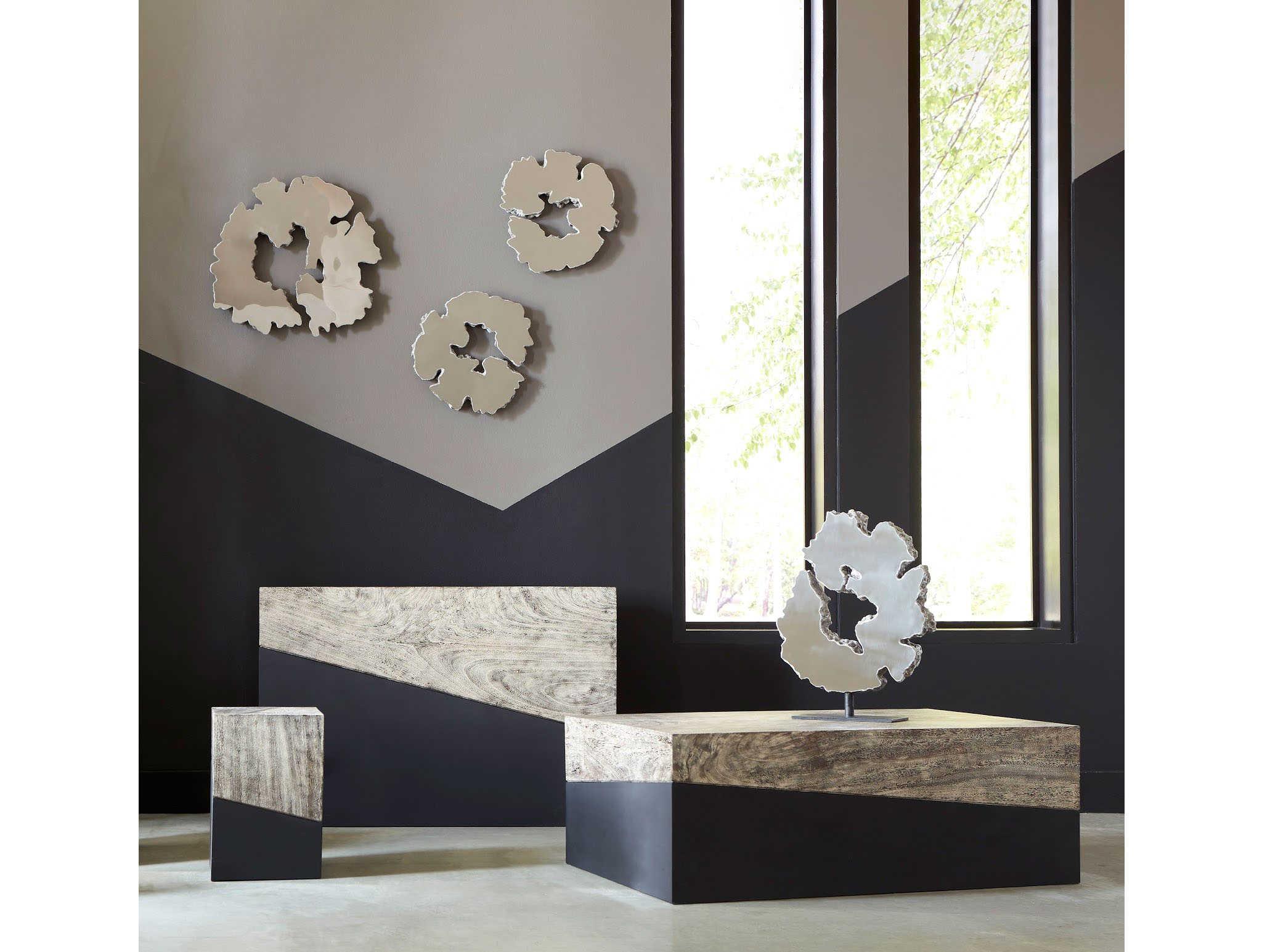 Phillips Collection Rectangular Wood Grey Black Console Table