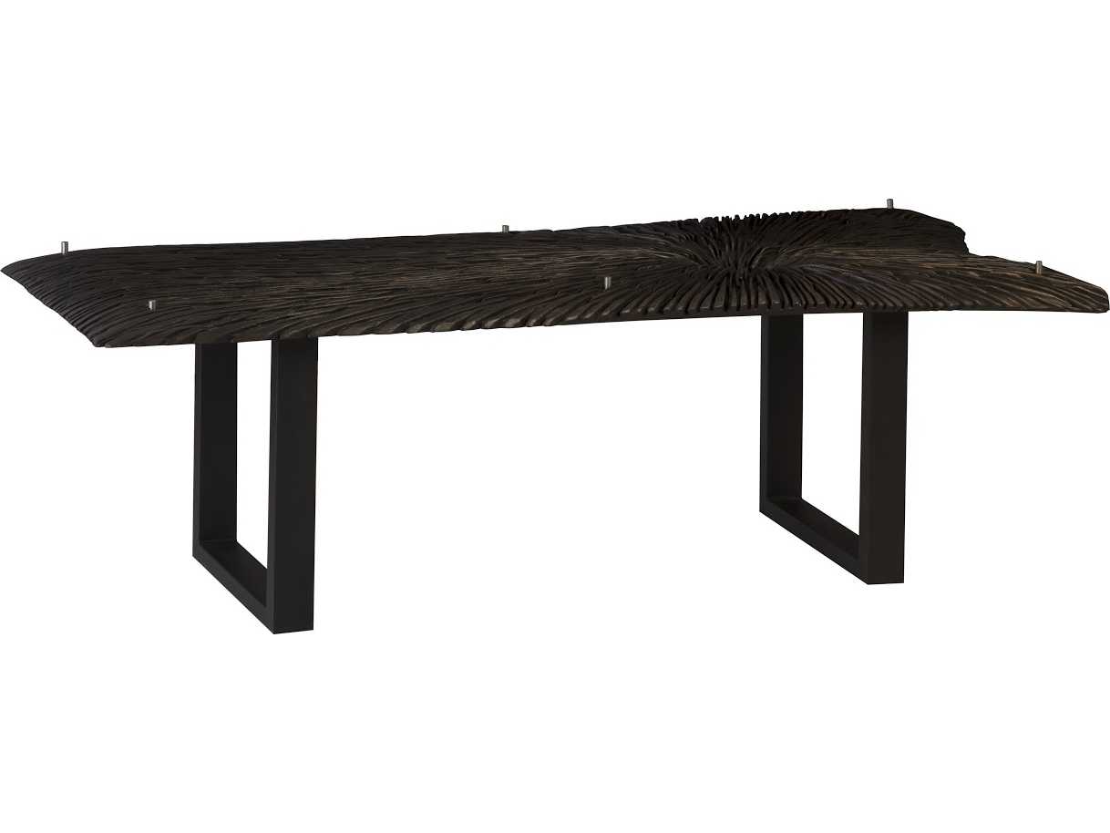 Phillips Collection Rectangular Glass Black Dining Table