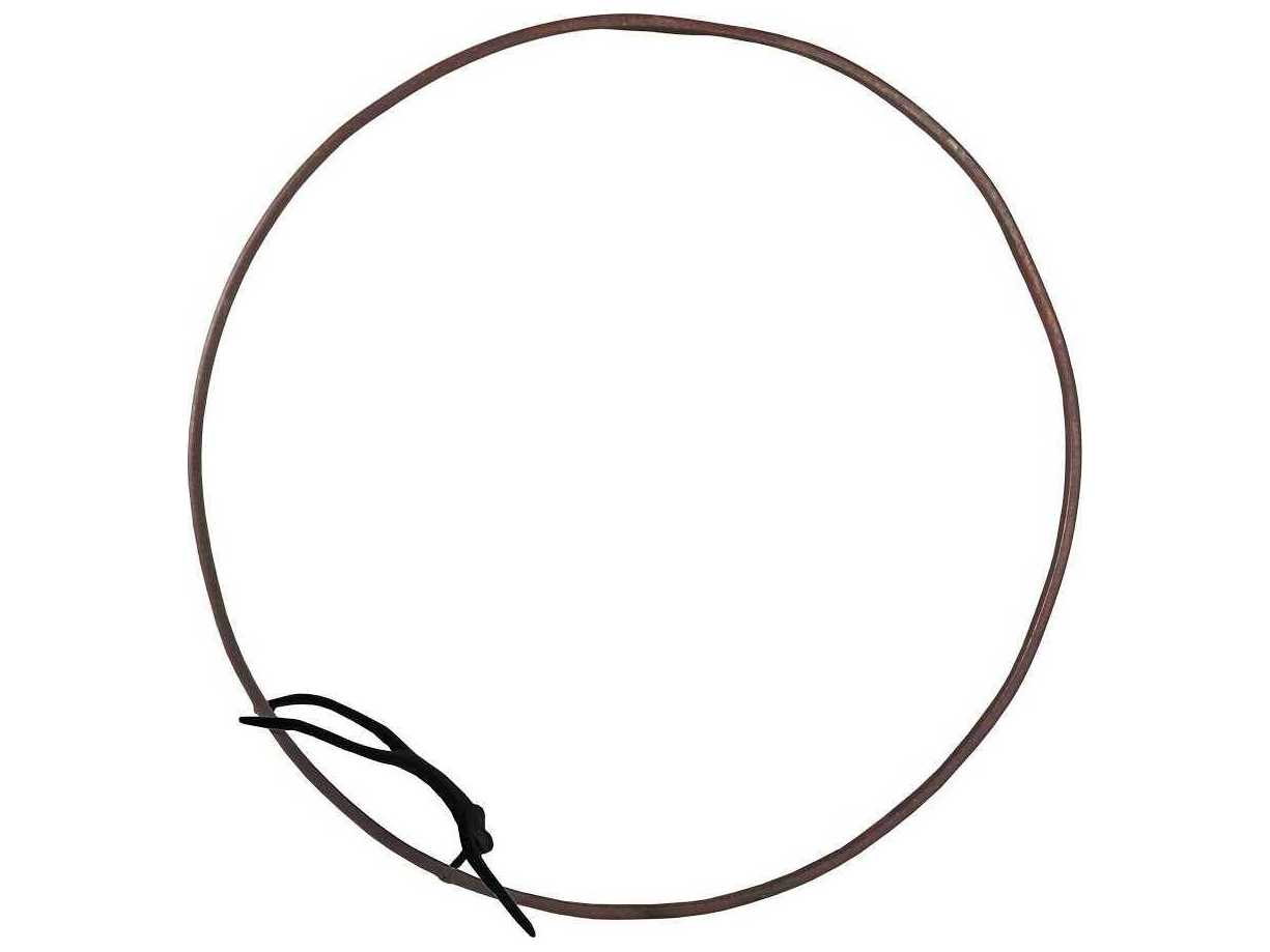 Phillips Collection Olympic Figure in Iron Ring Black/Rust Metal Wall Art