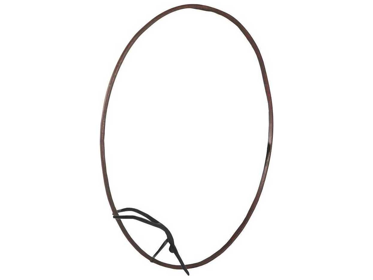 Phillips Collection Olympic Figure in Iron Ring Black/Rust Metal Wall Art