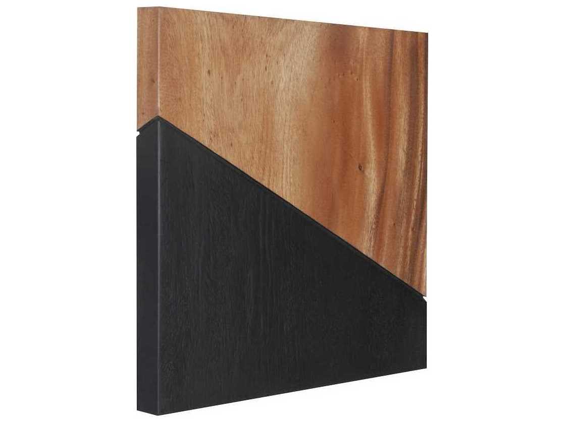 Phillips Collection Geometry Natural/Black Metal Wall Art Wood