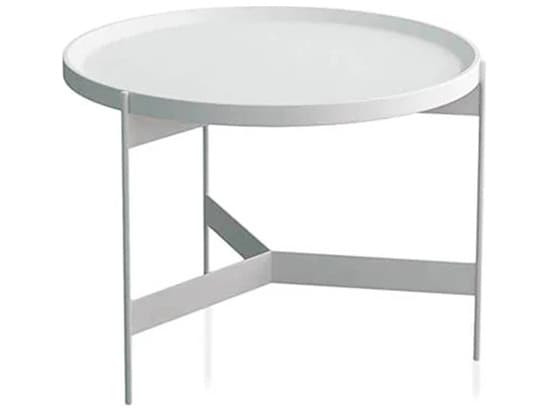 Pianca Abaco Tall Round Coffee Table Matt White