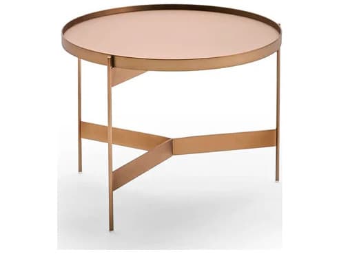 Pianca Abaco Tall Round Coffee Table/Matt.Bronz