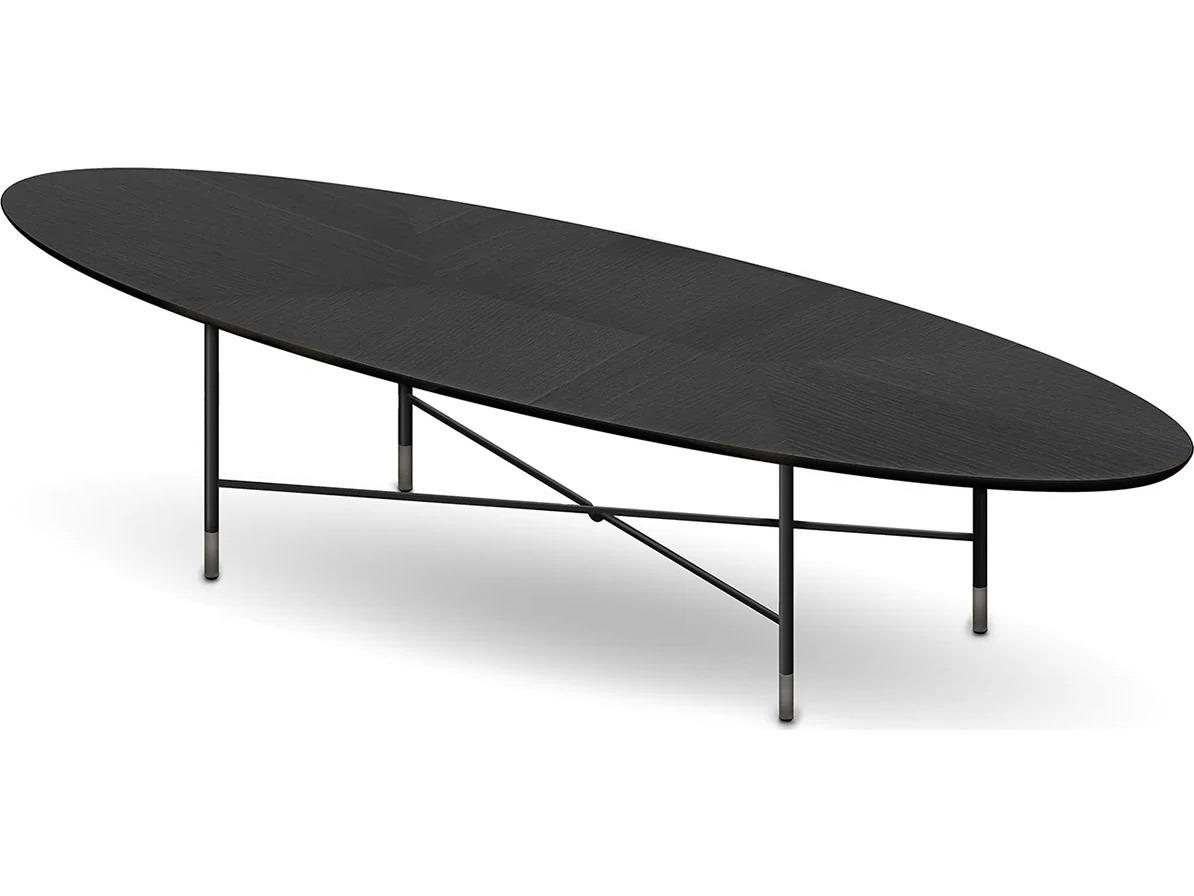 Pianca Mambo Ellip.Coffee Table dk.grey.oak/blk