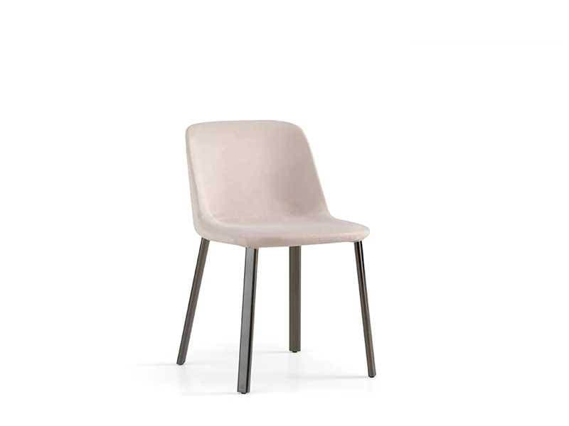 Pianca Esse Beige Upholstered Side Dining Chair