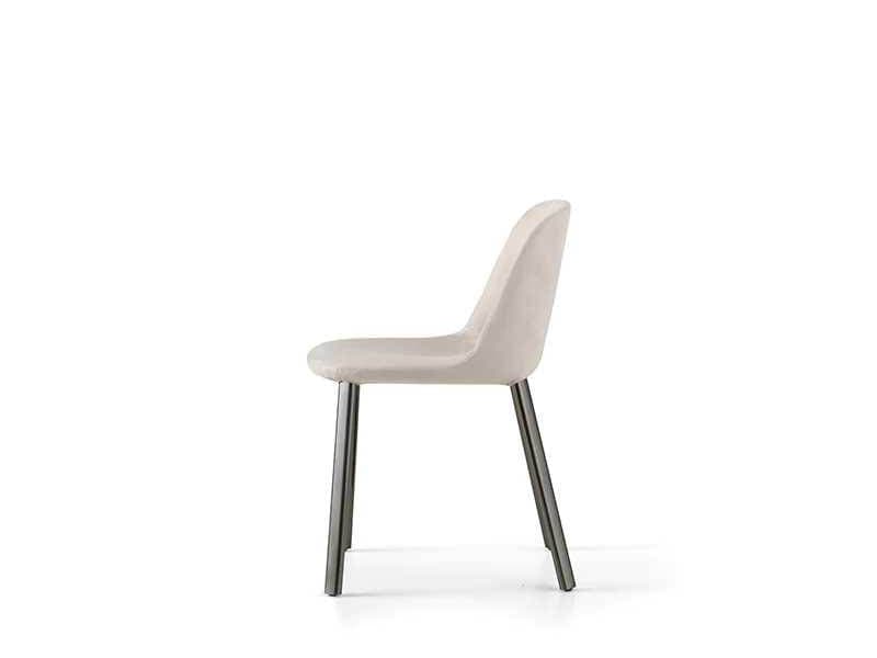 Pianca Esse Beige Upholstered Side Dining Chair