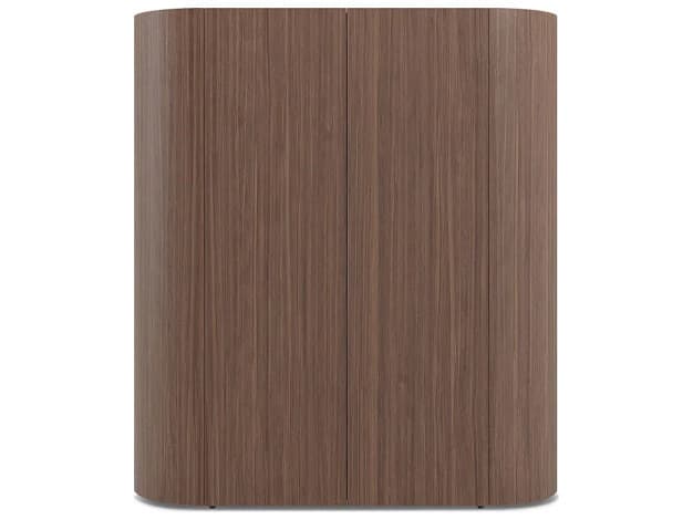 Pianca Dedalo Bar Sideboard 55" Walnut/Matt Titanium