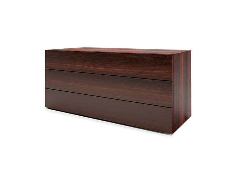 Pianca People 3-Drawers Brown Oak Wood Dresser