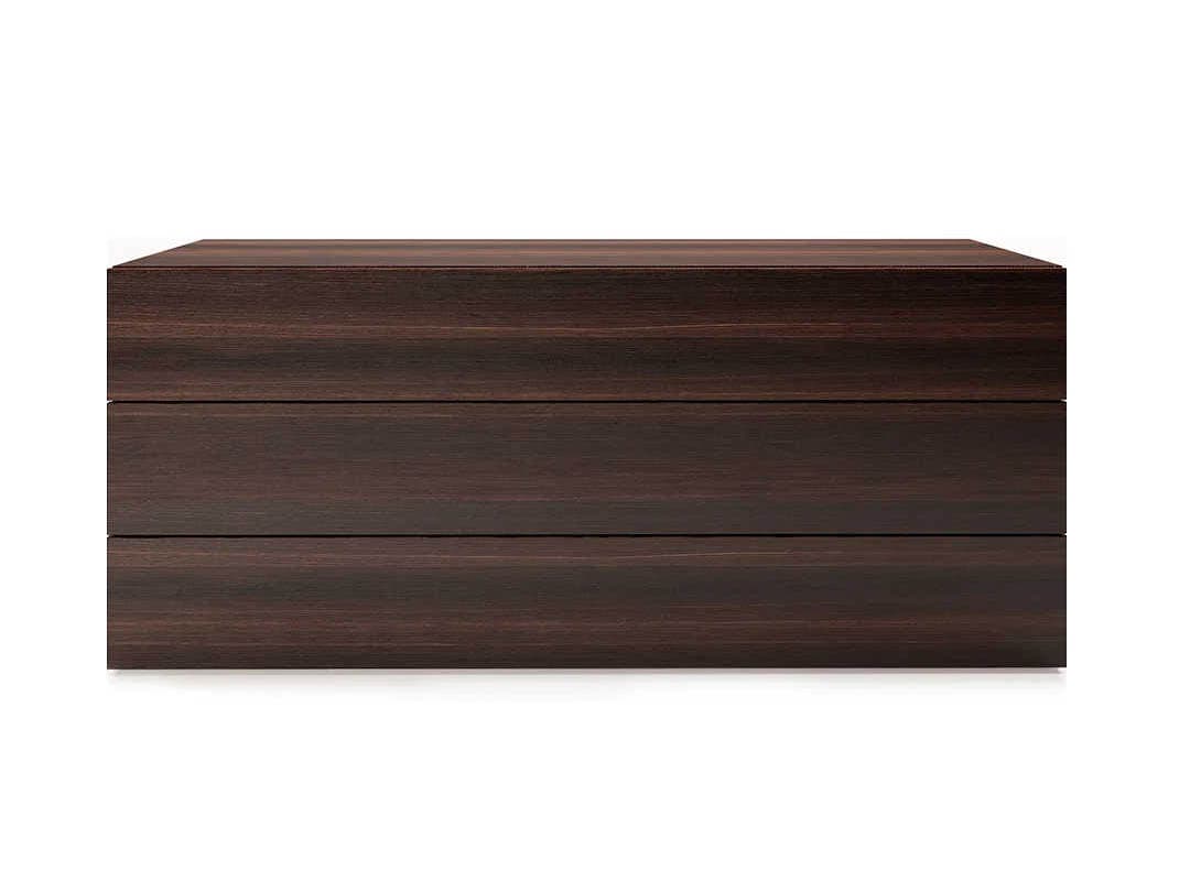 Pianca People 3-Drawers Brown Oak Wood Dresser