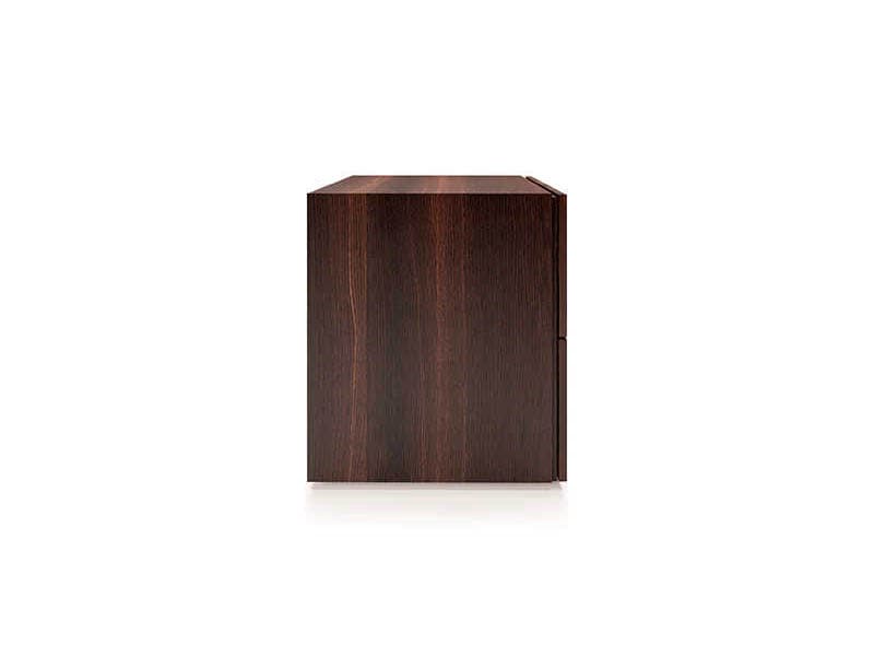 Pianca People 2-Drawers Brown Oak Wood Nightstand