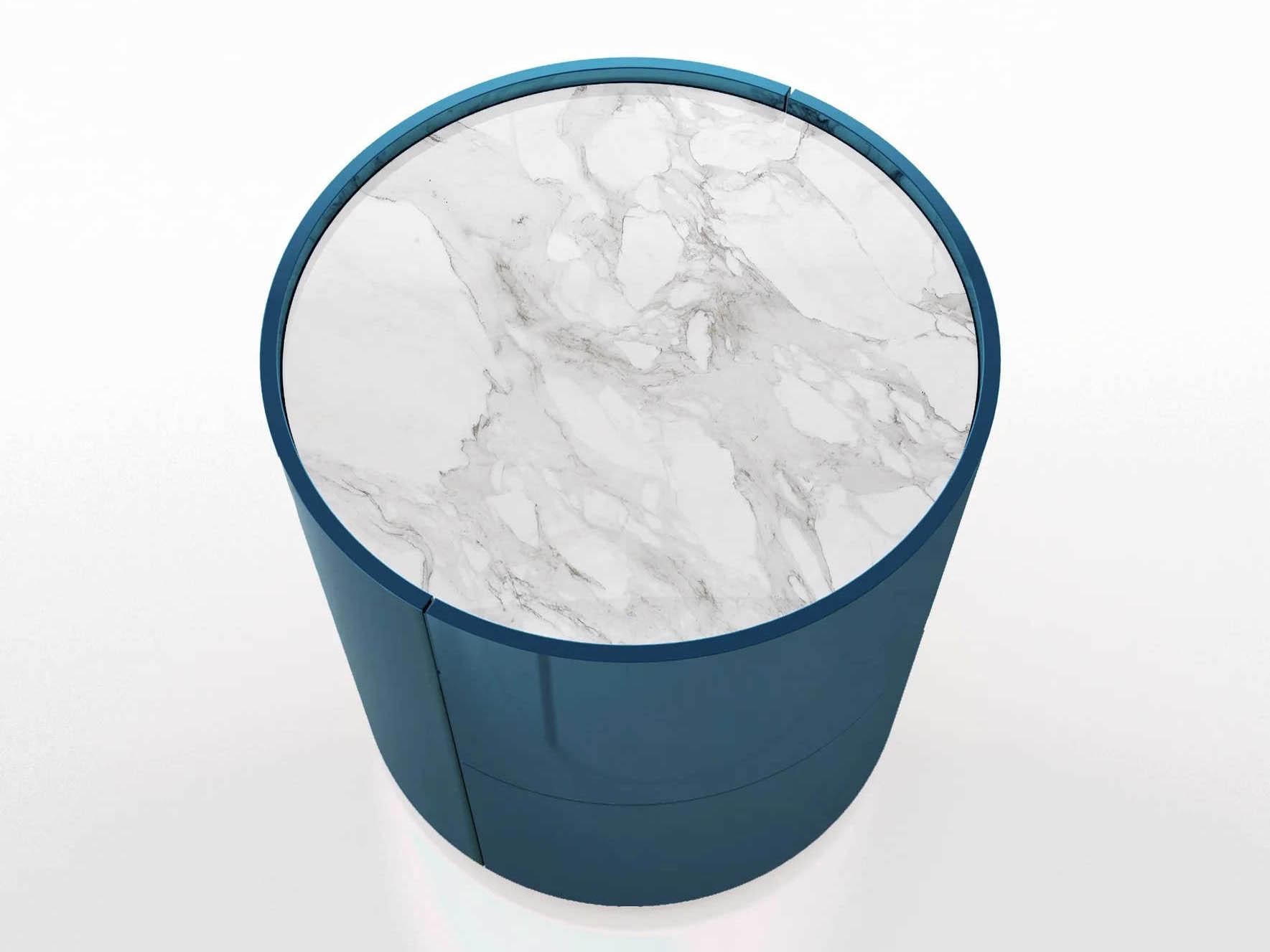 Pianca Dedalo 2-Drawers Blue Nightstand