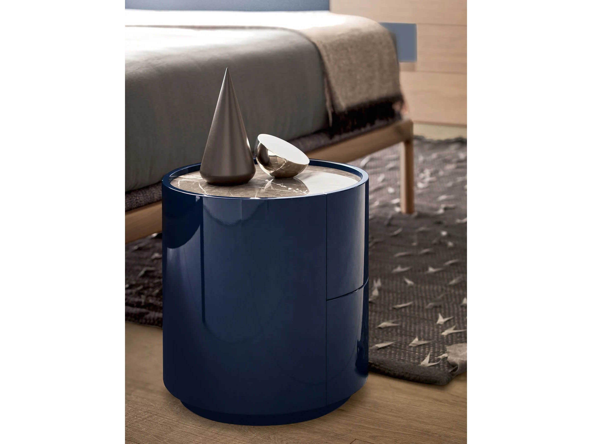 Pianca Dedalo 2-Drawers Blue Nightstand