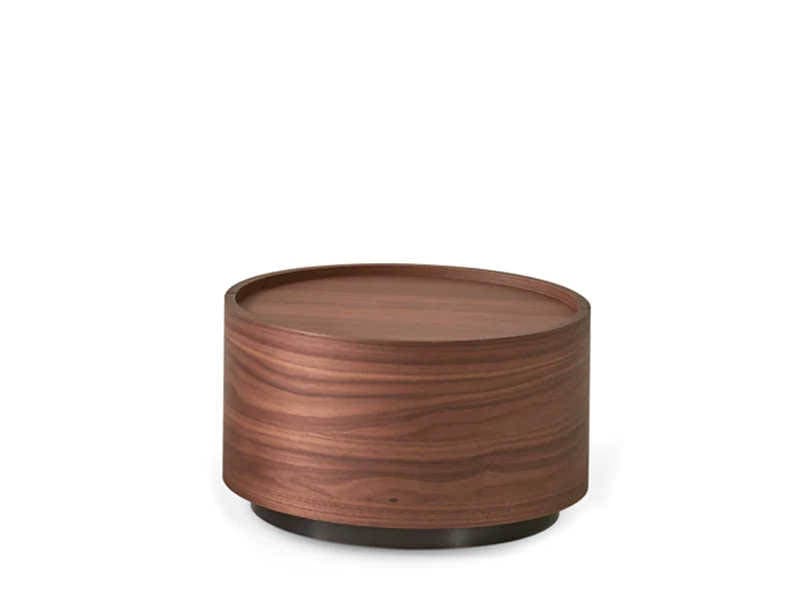 Pianca Dedalo 1-Drawer Brown Walnut Wood Nightstand